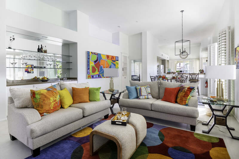 #873 – PARADISE IN THE DESERT!  3 BEDROOM SPA VILLA – 3 FULL BATH WITH WRAP AROUND PATIO FACING SOUTH AND WEST MOUNTAINS – AVAILABLE: April 2026