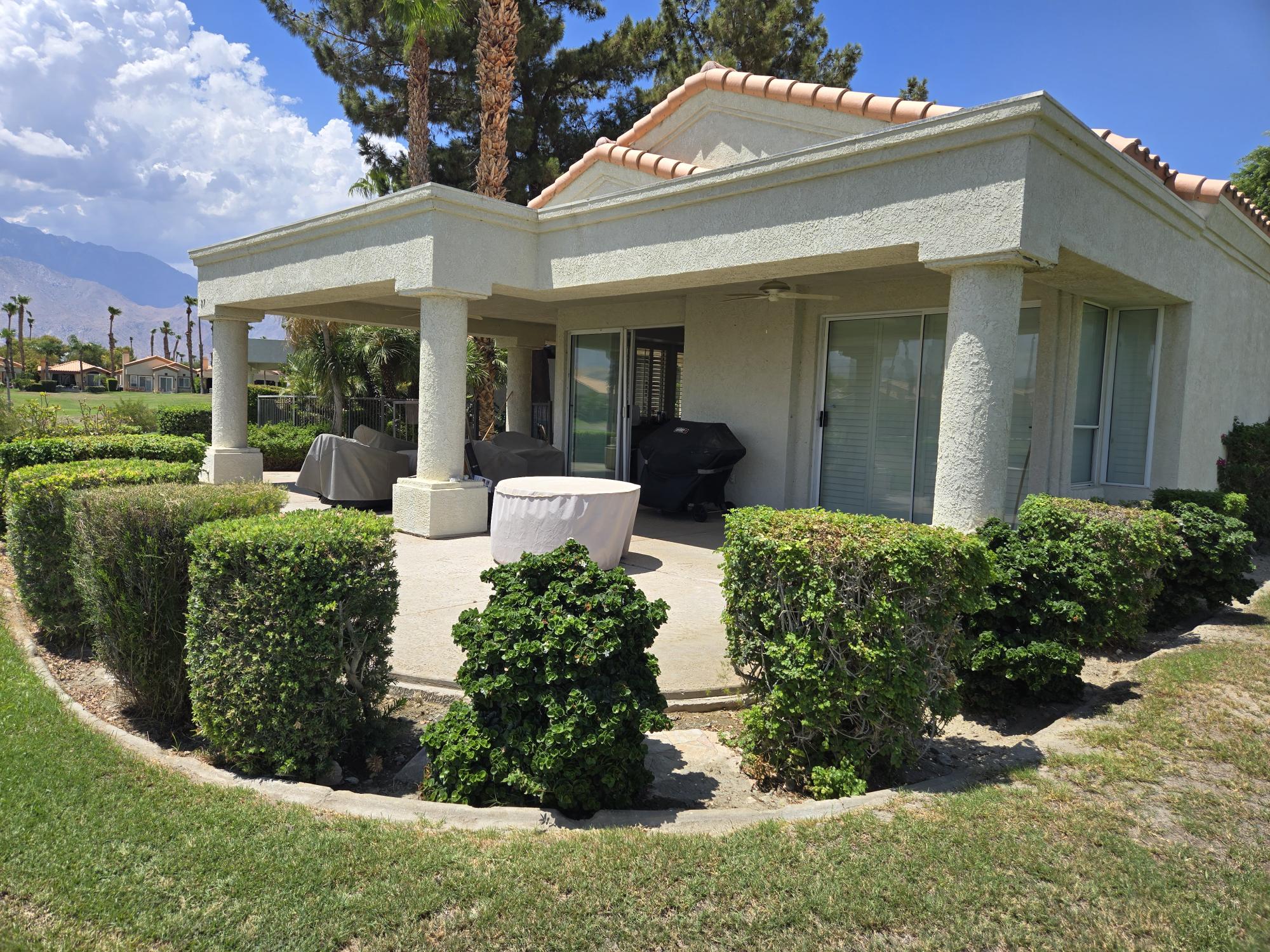 #873 – PARADISE IN THE DESERT!  3 BEDROOM SPA VILLA – 3 FULL BATH WITH WRAP AROUND PATIO FACING SOUTH AND WEST MOUNTAINS – AVAILABLE: April 2026