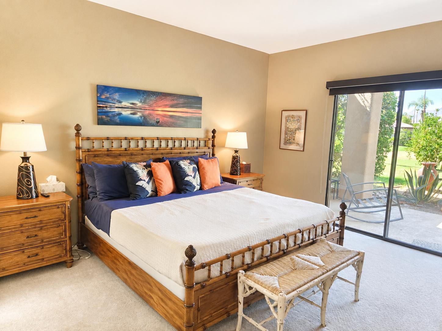 #571 – COMFORTABLE 2-BEDROOM, END-UNIT CONDO, WEST FACING PATIO WITH UPGRADES.  RENTED FOR 26-27 SEASON